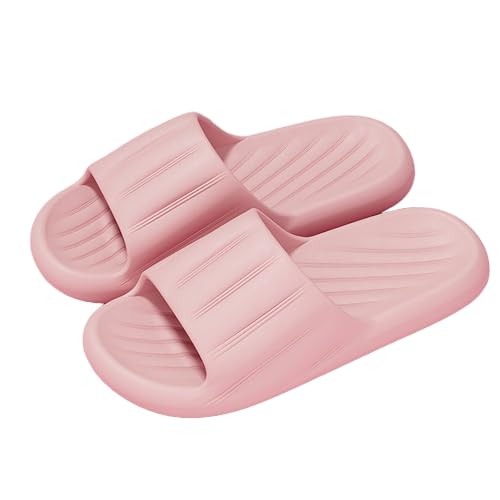 Damen Hausschuhe, Wolke Badeschuhe Herren Weiches Fussbett Unisex Badeschlappen Plateau Leichte Pantoletten Open Toe Atmungsaktiv Sommerschuhe Breite Füße Duschschuhe Shock Absorbing Strandschuhe 1 von Generisch