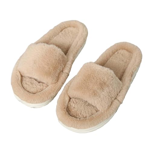 Damen Hausschuhe Frau Fuzzy Fluff Indoor Slipper Frauen Schlafzimmer Slip On Pantoffeln orthopädische Bogen Unterstützung Hausschuhe Winter Open Toe Plüsch Shearling Slide Damen Hausschuhe Frau Fuzzy Fluff Indoor Slipper Frauen Schlafzimmer Slip On Pantoffeln orthopädische Bogen Unterstützung Hausschuhe Winter Open Toe Plüsch Shearling Slide von Generisch
