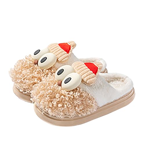Damen Hausschuhe Geschlossen, Niedliche Rentier Pantoffeln Für Weihnachten, Bequeme Weihnachten Filzpantoffeln, Kuschelig Weiche Casual Hauspantoffeln, Rutschfest Weihnachtspantoffeln Indoor von Generisch