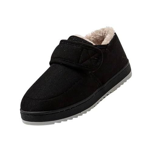Damen Hausschuhe Geschlossen Flauschig, Pantoffeln Herren Filz Rutschfeste Sohle Plüsch Winterboots Unisex Schlupfschuhe Paare Slip-On Baumwollhausschuhe Indoor Slippers Outdoor Heimschuhe von Generisch