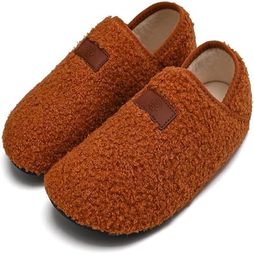 Damen Hausschuhe Herren, Winter Fuzzy Hüttenschuhe, Warm Barfuss Slipper Socken Geschlossene Rückseite Leicht Bequem Hausschlappen Rutschfeste Hauspantoffeln Flauschiges Pantoffeln Für Drinnen von Generisch