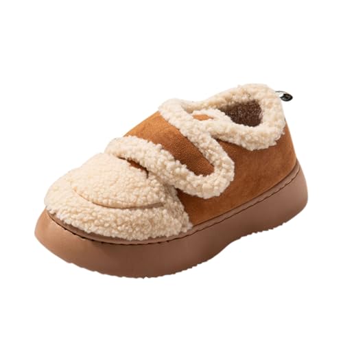 Damen Hausschuhe für Winter warme Bequeme Slipper Baumwolle ideal für den Innenbereich rutschfest langlebig Perfekter Komfort für zu Hause (B, 37) von Generisch