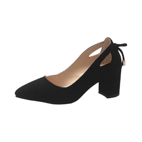 Damen High Heels, Blockabsatz Pumps Damen Spitze Absatzschuhe Aushöhlen Geschlossene Sandalen Freizeit Zehensandalen rutschfest Brautschuhe Outdoor Stöckelschuhe Breite Füße Hochzeitsschuhe von Generisch