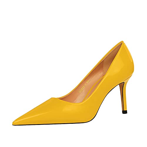 Damen High Heels Für Die Arbeit, Bequeme Geschlossene Stilettos Mit Spitzer Spitze, 3-Zoll-Pumps Zum Hineinschlüpfen Fürs Büro Damen High Heels Für Die Arbeit, Bequeme Geschlossene Stilettos Mit Spitzer Spitze, 3-Zoll-Pumps Zum Hineinschlüpfen Fürs Büro von Generisch