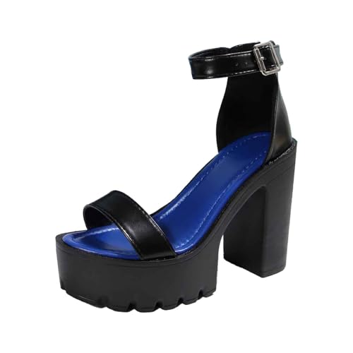 Damen Hochzeitsschuhe Pumps Blockabsatz Trachtenschuhe Party Abschlussball Slingback Schuhe Partei Pumpe Tanzschuhe von Generisch