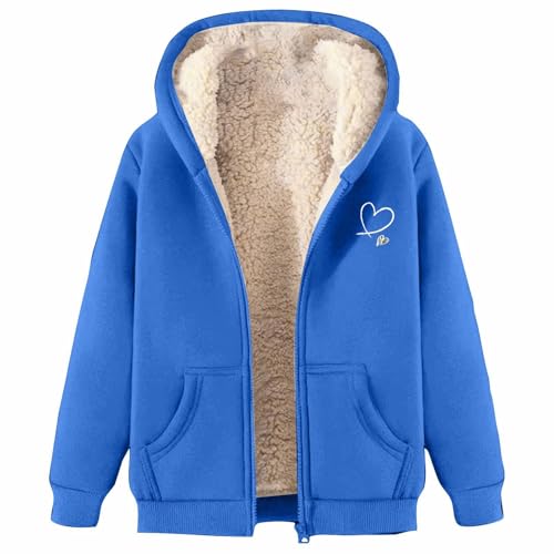 Damen Hoodie Fleecejacke Kapuzenjacke Winterjacke Sweatjacke Warme Plüschjacke Pullover Mantel Winter Kapuzenpullover Mit Reißverschluss Outdoorjacke Jacke Wollmantel Plüschjacke Softshellmantel von Generisch