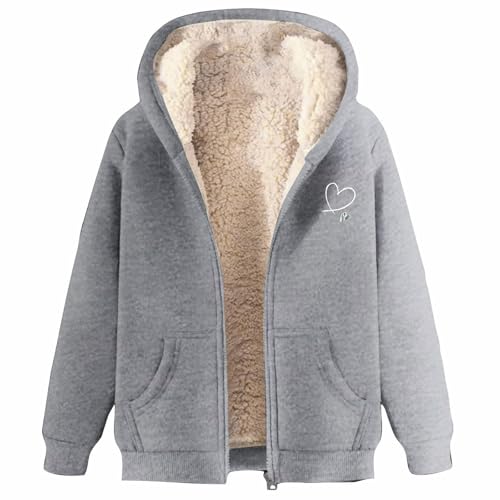Damen Hoodie Fleecejacke Kapuzenjacke Winterjacke Sweatjacke Warme Plüschjacke Pullover Mantel Winter Kapuzenpullover Mit Reißverschluss Outdoorjacke Jacke Wollmantel Plüschjacke Softshellmantel von Generisch