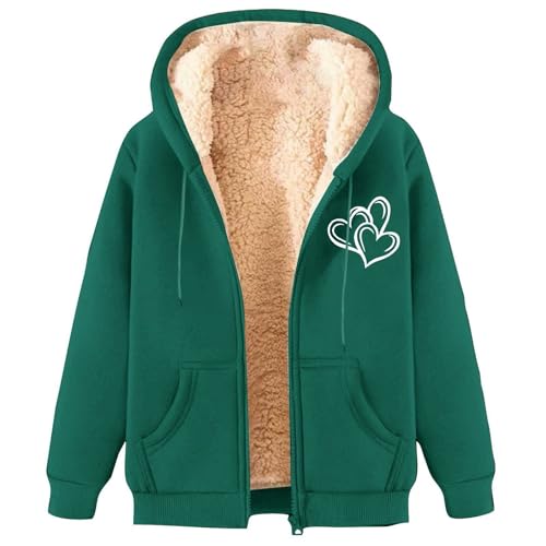 Damen Hoodie Fleecejacke Kapuzenjacke Winterjacke Sweatjacke Warme Plüschjacke Pullover Mantel Winter Kapuzenpullover Mit Reißverschluss Outdoorjacke Jacke Wollmantel Plüschjacke Softshellmantel von Generisch