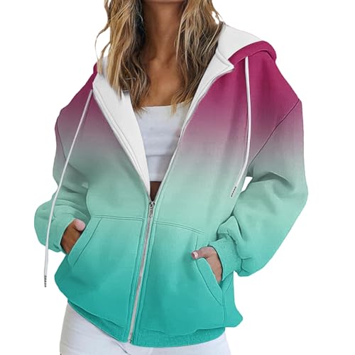 Damen Hoodie Sweatjacke Baumwoll Zipper Sweatshirtjacke Damen Pullover Oberteile Kapuzenjacke Lang Sweatshirt Kapuzenpullover Mit Kapuze Langarm Sport Style Damen Sweatjacke Mit Kapuze Kälte Wüste von Generisch