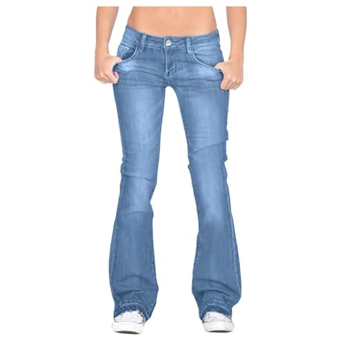 Damen Hosen Jeans High Waist : Hüfthose Damen Bootcut Locker Flared Jeans Harajuku Streetwear Vintage Klassisch Denimhose Bootcut Jeans Jeanshosen 90 Jahre Outfit Bequem Sommerhose Freizeithose von Generisch