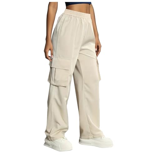 Damen Hosen Sommer Sporthose Workwear Reißverschluss Armee Militär Wanderhose Multi Taschen Jogginghose Outdoorhose Relaxed-Fit Cargohose Sporthose Outdoor Baggy Freizeithose Hosen Cargo Hose von Generisch