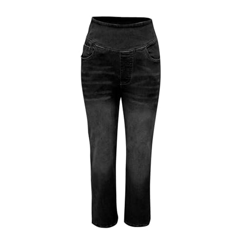 Damen Jeans Stretch Mit Hohem Bund Und Gummizug - Jeans Damen High Waist Weites Bein Jeanshose Loose Denim-Pants Jeans-Hosen Elegante Casual Freizeithose Streetwear Sommerhose Damenjeans Damen Jeans Stretch Mit Hohem Bund Und Gummizug - Jeans Damen High Waist Weites Bein Jeanshose Loose Denim-Pants Jeans-Hosen Elegante Casual Freizeithose Streetwear Sommerhose Damenjeans von Generisch