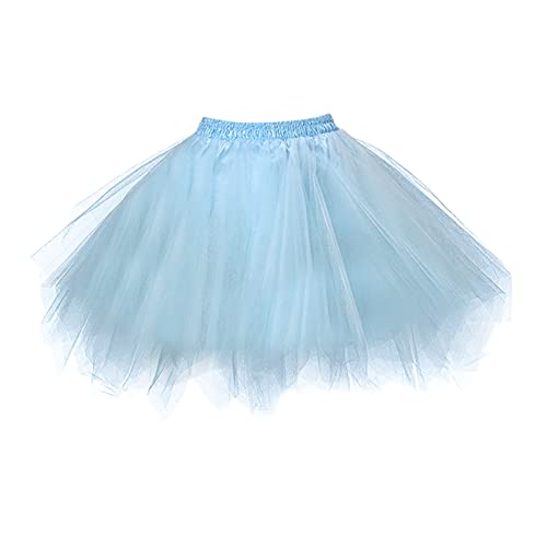 Damen Karneval Kostüm Tüllrock 50er Tütü Rock Kurz Ballett Unterrock Crinoline Petticoat Tutu Damenrock Tüllrock Reifrock Kurz Ballet Tanzkleid tütü Rockabilly Petticoat Karneval Partykleid von Generisch