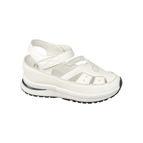 Damen Keilabsatz Sandalen, Sandaletten Damen Sommer Leichtgewichts Sportsandalen Geschlossen Bequeme Sommerschuhe Hohl Atmungsaktiv Freizeitsandalen Plateau Arch Support Orthopädische Schuhe von Generisch