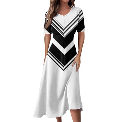 Damen Kleid Sommer Midi A Linie Sommerkleid Elegant Blumen Midikleid V Ausschnitt Sommerkleider Damen Leicht Und Luftig Kleider Kurzarm Blumenkleid Casual Strandkleid Luftige Freizeitkleid Damen Kleid Sommer Midi A Linie Sommerkleid Elegant Blumen Midikleid V Ausschnitt Sommerkleider Damen Leicht Und Luftig Kleider Kurzarm Blumenkleid Casual Strandkleid Luftige Freizeitkleid von Generisch