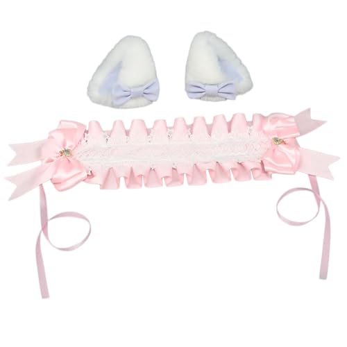 Damen-Kopfbedeckung mit Gothic-Schleifen, Spitze, mit schönen Ohren, Stirnbänder, Subkultur, Volant, Kopfbedeckung, Fotografie Damen-Kopfbedeckung mit Gothic-Schleifen, Spitze, mit schönen Ohren, Stirnbänder, Subkultur, Volant, Kopfbedeckung, Fotografie von Generisch