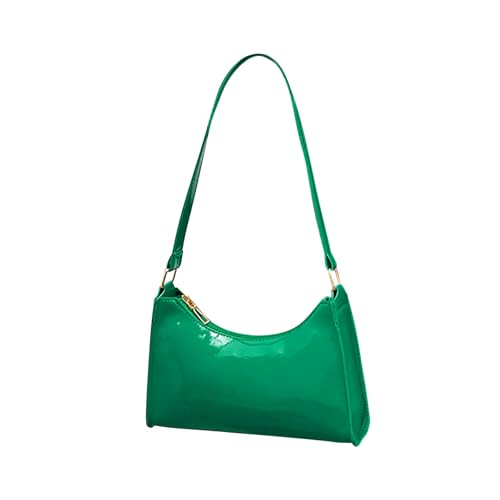 Damen Kunstleder Einkaufstasche Quadratische Schulranzen Handtasche Damen Schultertasche Umhängetaschen Kleid Mit Taschen 48 (Green, One Size) von Generisch