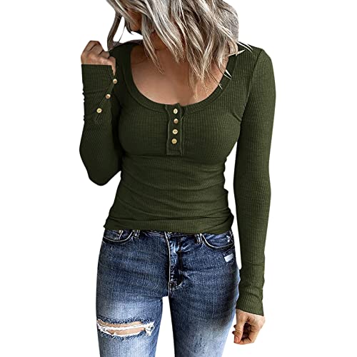 Damen Langarmshirt U-Ausschnitt Pullover Crop Top Damen Strick Crop T-Shirt Bauchfrei Gestricktes Oberteile Langarm Basic Cropped Tops Teenager Mädchen Sexy Elegant Streetwear von Generisch