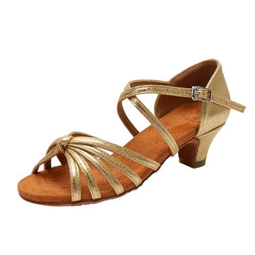 Damen Latein Tanzschuhe Salsa Tango Chacha Ballroom Praxis Tanzschuhe FüR MäDchen Kinder Kinderschuhe Rutschfest Flexibel Luftig Leicht Sommerschuhe Geschenke FüR MäDchen von Generisch