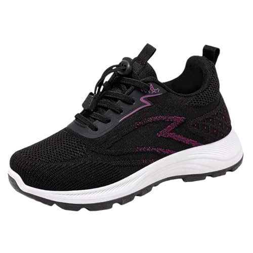 Damen Laufschuhe Atmungsaktiv Turnschuhe Schnürer Leichte Stoßfest Mode Sportschuhe Outdoor Athletisch Sneaker,Arbeitsschuhe Damen,Halloween/Weihnachten/Geschenk von Generisch