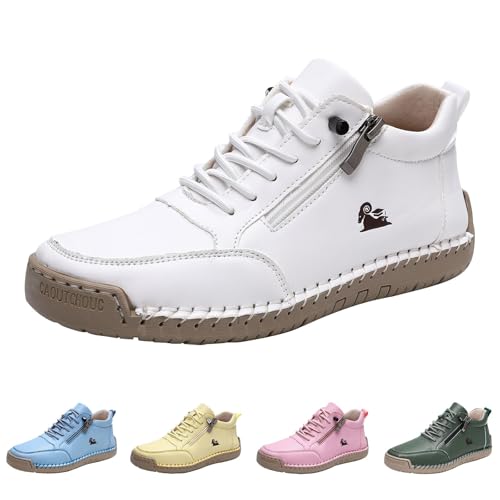 Damen Leder Handgefertigte Stitching Boots Paarstil Outdoor Minimalistische Trekkingschuhe Atmungsaktiv Rutschfest Casual BarfußSchuhe FüR Walking Wandern Sneakers Fahren ReißVerschluss Stiefel Damen Leder Handgefertigte Stitching Boots Paarstil Outdoor Minimalistische Trekkingschuhe Atmungsaktiv Rutschfest Casual BarfußSchuhe FüR Walking Wandern Sneakers Fahren ReißVerschluss Stiefel von Generisch