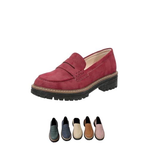Damen Loafer,Halbschuhe Damen Elegant,Elegant Und Bequem Plateau Schuhe Halbschuhe Business Schuhe Mit Dicker Sohle,Mit Plattform Orthopädische Plateau Shoes, Slipper von Generisch