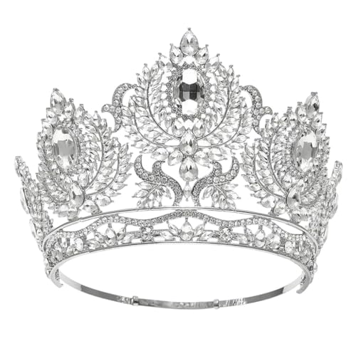 Damen Luxus Kristall Krone Braut Hochzeit Tiaras Party Haarschmuck, Kristall Metalllegierung Kristall von Generisch