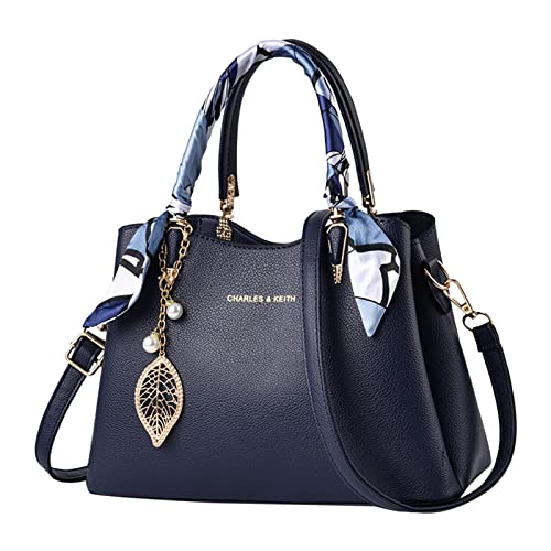Damen Messenger Tote Bag Handtasche Schultertasche Damen Laptop Tote, dunkelblau, Einheitsgröße von Generisch