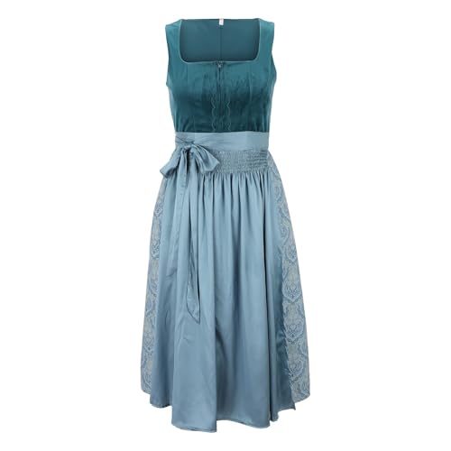 Damen Midi Blau - Dirndlkleid Samt Trachtenmode Kleid mit Dirndlschürze Trachtenkleid für OktoberfestTaillierter A-Linien-Schnitt Damen Midi Blau - Dirndlkleid Samt Trachtenmode Kleid mit Dirndlschürze Trachtenkleid für OktoberfestTaillierter A-Linien-Schnitt von Generisch