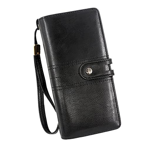 Damen Mode Retro Einfache Lange Geldbörse Multi Funktion Große Kapazität Geldbörse Handtasche Leopard Geldbörsen für Frauen, Schwarz , Einheitsgröße Damen Mode Retro Einfache Lange Geldbörse Multi Funktion Große Kapazität Geldbörse Handtasche Leopard Geldbörsen für Frauen, Schwarz , Einheitsgröße von Generisch