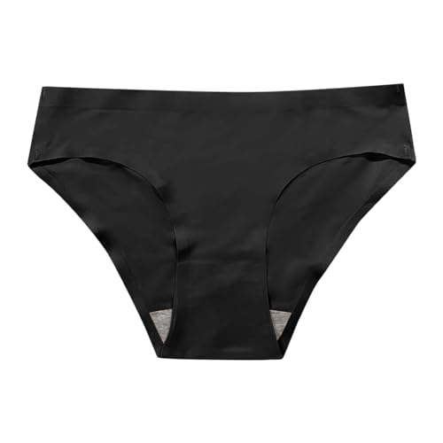 Damen Nahtlose Unterhosen Nahtlos Po Bedecken Unterwäsche Nicht Sichtbar Unsichtbar Weich Elastisch Höschen Frauen Einfach Unterhosen Hipster-Unterwäsche Höschen (Black, M) von Generisch