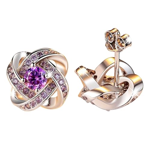 Damen-Ohrstecker mit Liebesknoten, geometrisches Statement, zierliches Abschlussball-Ohrring-Set, Einheitsgröße, Metall, Kein Edelstein Damen-Ohrstecker mit Liebesknoten, geometrisches Statement, zierliches Abschlussball-Ohrring-Set, Einheitsgröße, Metall, Kein Edelstein von Generisch