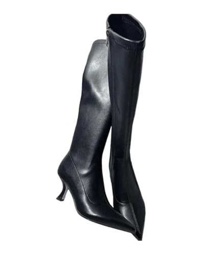 Damen Overknee-Stiefel, Stretch-Design, spitzer Zehenbereich, High Heels, modische lange Stiefel, Winterkleid, Schuhe, Schwarz , 40.5 EU Damen Overknee-Stiefel, Stretch-Design, spitzer Zehenbereich, High Heels, modische lange Stiefel, Winterkleid, Schuhe, Schwarz , 40.5 EU von Generisch