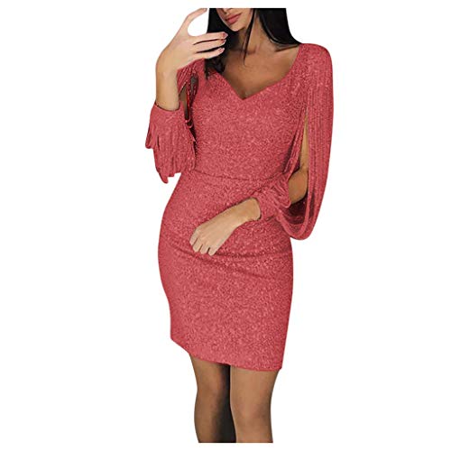 Damen Paillettenkleid Glitter Abend Rüschen Kurzarm Rundhalsausschnitt Cocktail Partykleider Glitzerkleid Ärmel Partykleid Moden Hohe Taille Wickelkleider Damen Paillettenkleid Glitter Abend Rüschen Kurzarm Rundhalsausschnitt Cocktail Partykleider Glitzerkleid Ärmel Partykleid Moden Hohe Taille Wickelkleider von Generisch