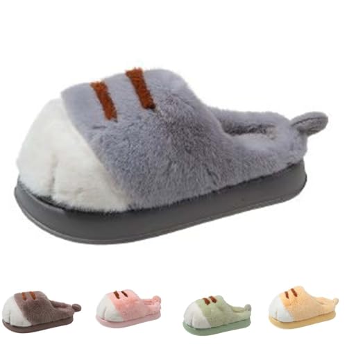 Damen Pantoffeln Winter Bequem Plüsch Hausschuhe Cute Schlappen Superweiche Hauspantoffeln Vorne Geschlossen Heimschuhe Flauschig Baumwollschuhe Fuzzy Pantoffel Warme Hausschlappen von Generisch