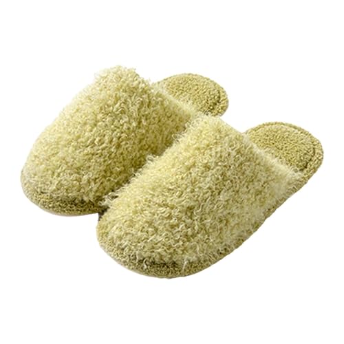 Damen Pantoffeln Winter - Hausschuhe Damen Geschlossen Plüsch Freizeitschuhe Draußen Schlappen Warme Outdoor-Schuhe Casual Hausschlappen Leicht Outdoorschuhe Herbst Pantoletten Winter Bettschuhe von Generisch