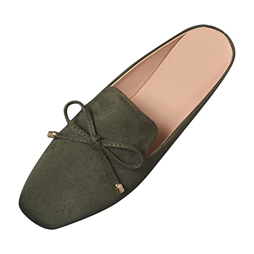 Damen Pantoletten Hausschuhe Lässig Elegant Einfarbig Damenschuhe Vorne-Geschlossene Hinten Offen Flache Slipper Sommer Rutschfest Freizeit Wildleder-Optik Freizeitsandalen Weichen Sohlen Loafers Damen Pantoletten Hausschuhe Lässig Elegant Einfarbig Damenschuhe Vorne-Geschlossene Hinten Offen Flache Slipper Sommer Rutschfest Freizeit Wildleder-Optik Freizeitsandalen Weichen Sohlen Loafers von Generisch
