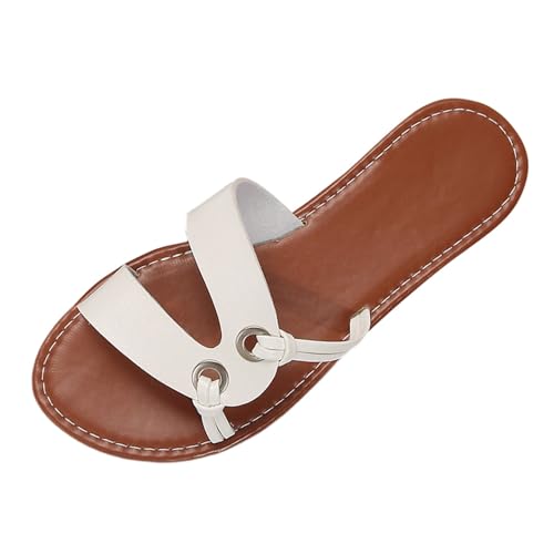 Damen Pantoletten Sommer Orthopädische Freizeit Slipper Original Wolkenschuhe Elegant Badelatschen Pantoffeln Leichte Hausschuhe Badeschlappen Strand Slides Schlappen Plateau Zehentrenner Sandalen von Generisch