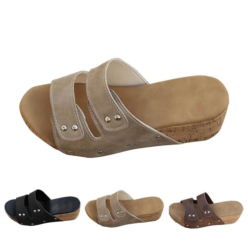 Damen Plateau Pantoletten Open Toe Sandalen Mit Kork Fussbett Weiche Pu Leder Hausschuhe Keilabsatz Sandalen Sommer Peeptoe Sandaletten Slides Langlebig Rutschfeste Strandschuhe Freizeit Sommerschuhe Damen Plateau Pantoletten Open Toe Sandalen Mit Kork Fussbett Weiche Pu Leder Hausschuhe Keilabsatz Sandalen Sommer Peeptoe Sandaletten Slides Langlebig Rutschfeste Strandschuhe Freizeit Sommerschuhe von Generisch