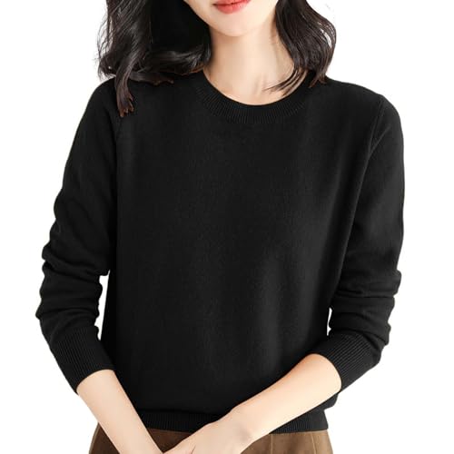 Damen Pullover Herbst 100% Merinowolle Strickpullover Oversize Einfarbiger Elegant Rundhals DüNne Langarm Pulli Weich Knit Sweater Warm Winterpullover Kaschmir Cashmere Wollpullover Damenpullover Damen Pullover Herbst 100% Merinowolle Strickpullover Oversize Einfarbiger Elegant Rundhals DüNne Langarm Pulli Weich Knit Sweater Warm Winterpullover Kaschmir Cashmere Wollpullover Damenpullover von Generisch