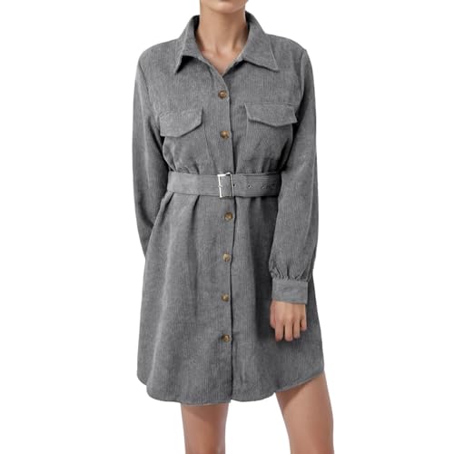 Damen Pullover Kleider - Langarm V-Ausschnitt Pulloverkleid Bodycon Midikleid Figurbetontes Rundhals Casual Herbstkleid 2024 Geripptes Strick Lässig Vintage Freizeitkleid für Cocktail Abend Büro von Generisch