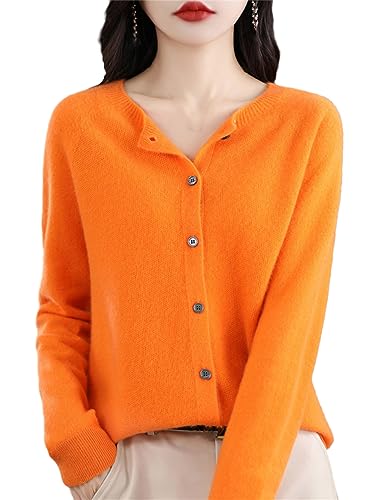 Damen-Pullover mit Rundhalsausschnitt aus Merinowolle, Ai Ma Cheng, XX-Large von Generisch