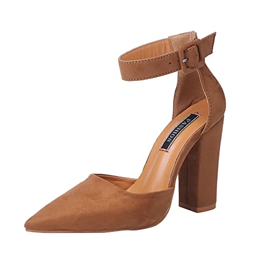 Damen Pumps Elegant Und Bequem Spangenpumps Trachtenschuhe Kleiner Absatz Mädchen Ballerina Schuhe Absatzschuhe Stöckelschuhe High Heels Sommer Weite Abendschuhe Slipper Mit Frühling von Generisch
