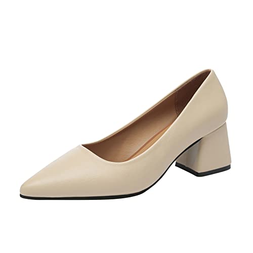 Damen Pumps mit Blockabsatz Elegant High Heels Hohe Schuhe Damen mit Stiletto Absatz Spitze Zehen,spitzem Zehenbereich und niedrigem Blockabsatz,Hochzeitsschuhe, Elegante Partys Stöckelschuhe Damen Pumps mit Blockabsatz Elegant High Heels Hohe Schuhe Damen mit Stiletto Absatz Spitze Zehen,spitzem Zehenbereich und niedrigem Blockabsatz,Hochzeitsschuhe, Elegante Partys Stöckelschuhe von Generisch