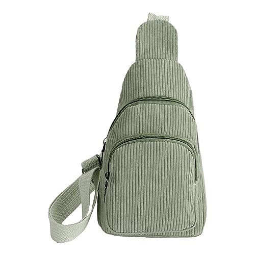 Damen Pure Color Bag Damentasche Neue Samt Canvas Tasche Casual Single Shoulder Crossbody Bag Klar Schultertasche für Frauen, GN2, Einheitsgröße von Generisch