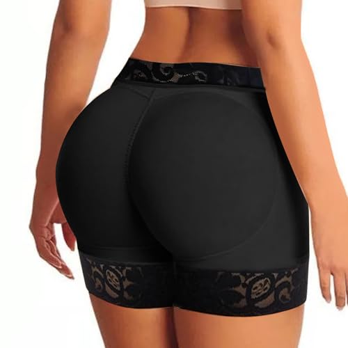 Damen Push Up Unterhose, Damen Butt Lifter Höschen Po Push Up Miederhose Gepolstert Hip Enhancer Shapewear Fake Ass Hüfte Unterwäsche (DE/NL/SE/PL, Alphanumerisch, S, Regular, Regular, Schwarz) von Generisch