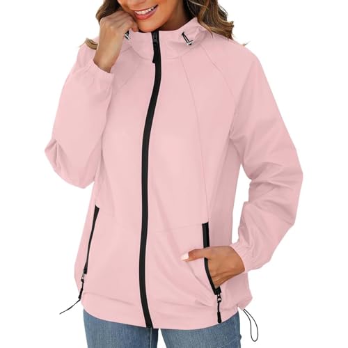Damen Regenjacke,Regenjacke Damen Wasserdicht Kaputzensweatjacke Mit Praktischen Atmungsaktiv übergangsmantel Comfort Fit Taschen Jacket übergangsjacke Button down Regenmantel Einfarbig Outdoorjacke Damen Regenjacke,Regenjacke Damen Wasserdicht Kaputzensweatjacke Mit Praktischen Atmungsaktiv übergangsmantel Comfort Fit Taschen Jacket übergangsjacke Button down Regenmantel Einfarbig Outdoorjacke von Generisch