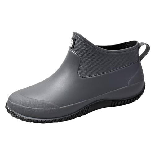 Damen Regenschuhe Bequeme Gummistiefel Atmungsaktiv Regenstiefel Kurz Arbeitsschuhe Einfarbig Stiefeletten Halbohe Wasserschuhe Elegant Sommerschuhe rutschfest Stiefel von Generisch