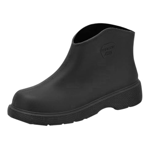 Damen Regenstiefel Wasserschuhe Top Wear Gummischuhe Student Casual Fashion Alle Outdoor-Arbeit Angeln Autowäsche Küche rutschfeste Überschuhe Gummischuhe Regenstiefel Anzug Schuhe Damen (Black, 36) von Generisch