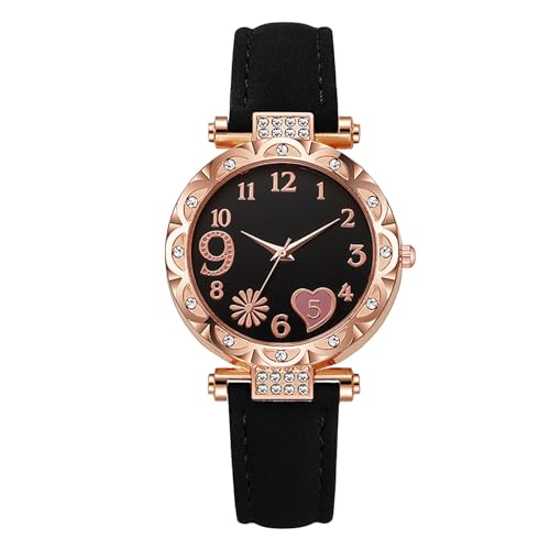 Damen Retro Armbanduhr Modische Damenuhr Wunderschöne und kompakte Damenuhr Lässige und stilvolle Elegante Damenuhr Damen Uhren Analog Quarz Edelstahl (A, One Size) von Generisch